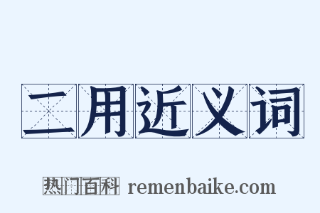 二用近义词是什么意思的图片